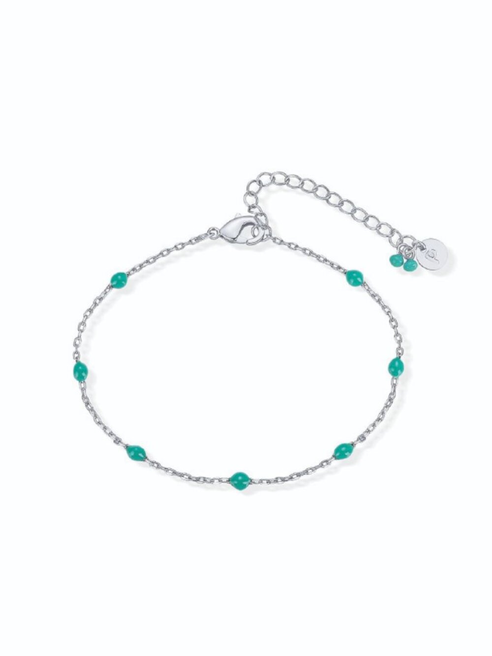 PAVOI 14K Gold Plated Enamel Beaded Enamel Layering chain Bracelet